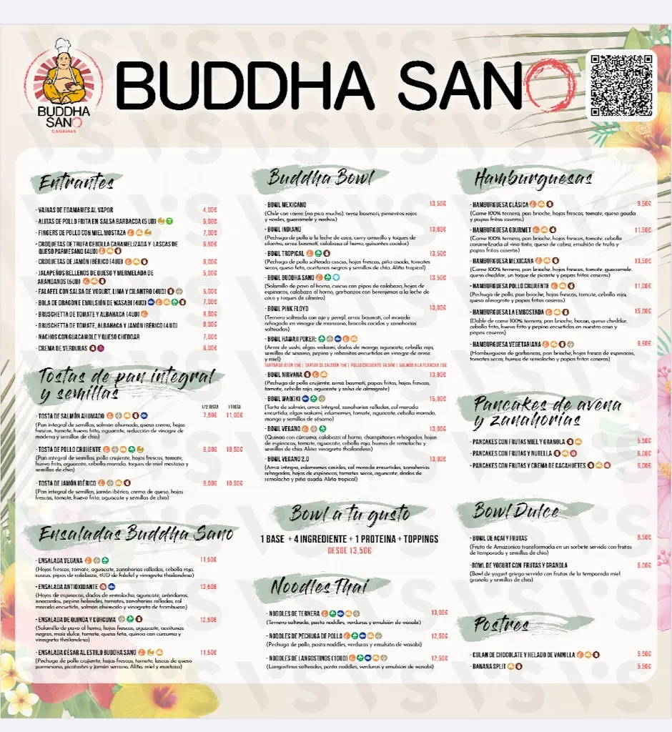 Menü_Buddha Sano Canarias_Adeje_Bild_1