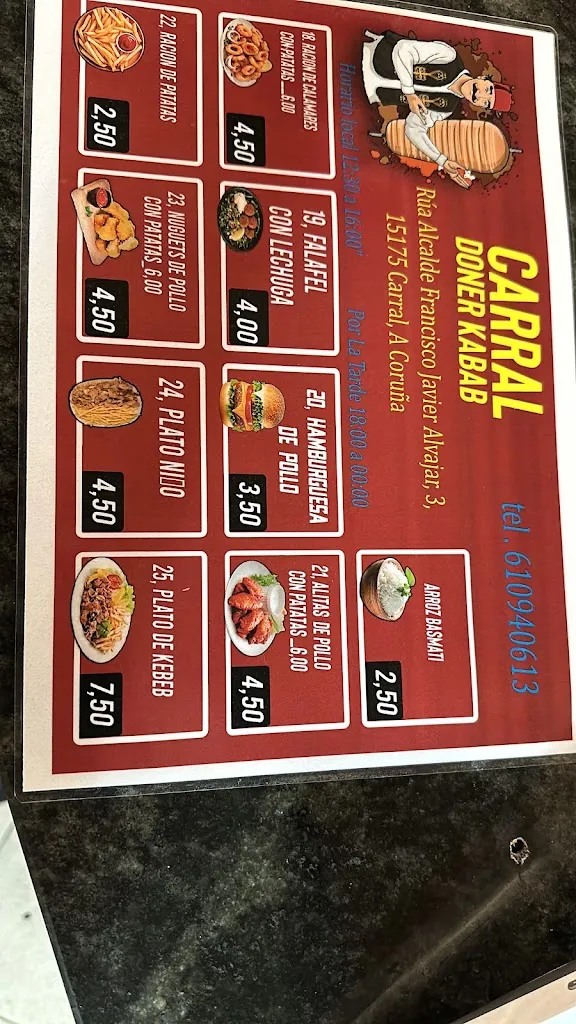 Menu_Carral Doner Kebab_Carral_immagine_1