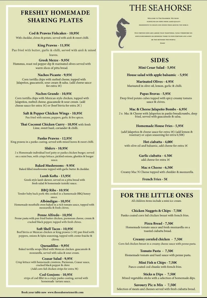 Menu_THE SEAHORSE_Adeje_image_1