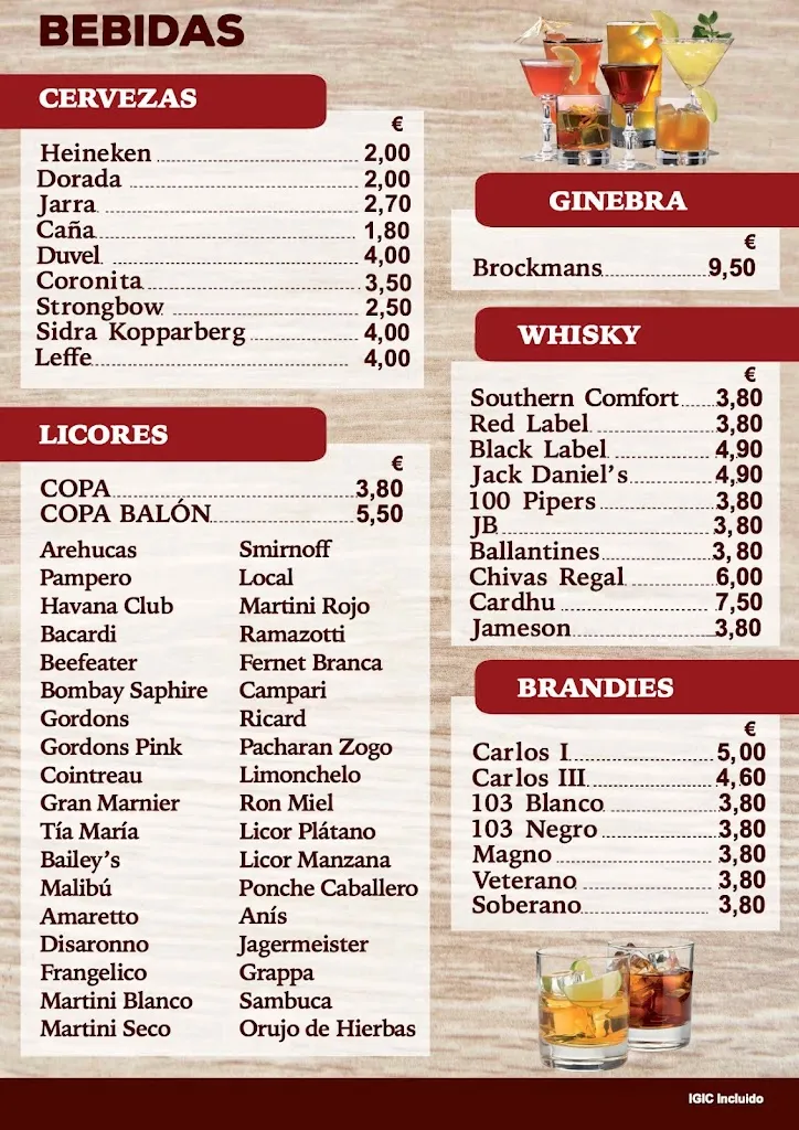 Menu_Bar Restaurante Otelo_Adeje_image_1