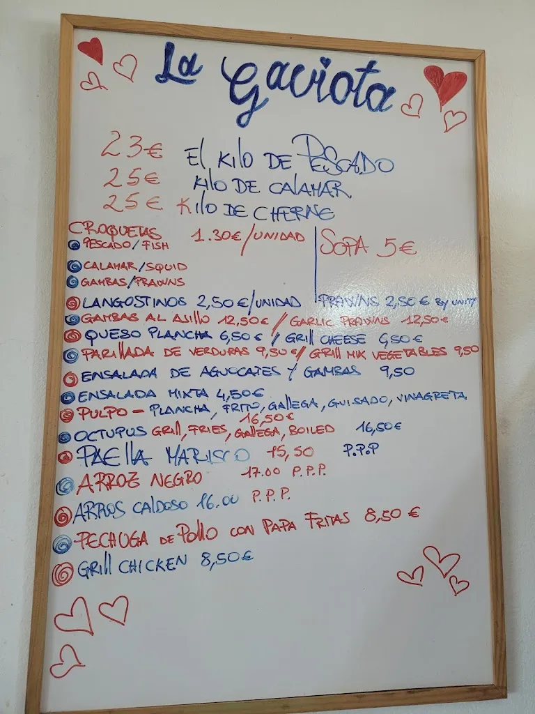 Menu_La Gaviota_Arico_image_1