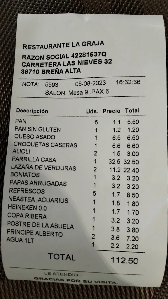 Menu_Restaurante La Graja_Breña Alta_immagine_3