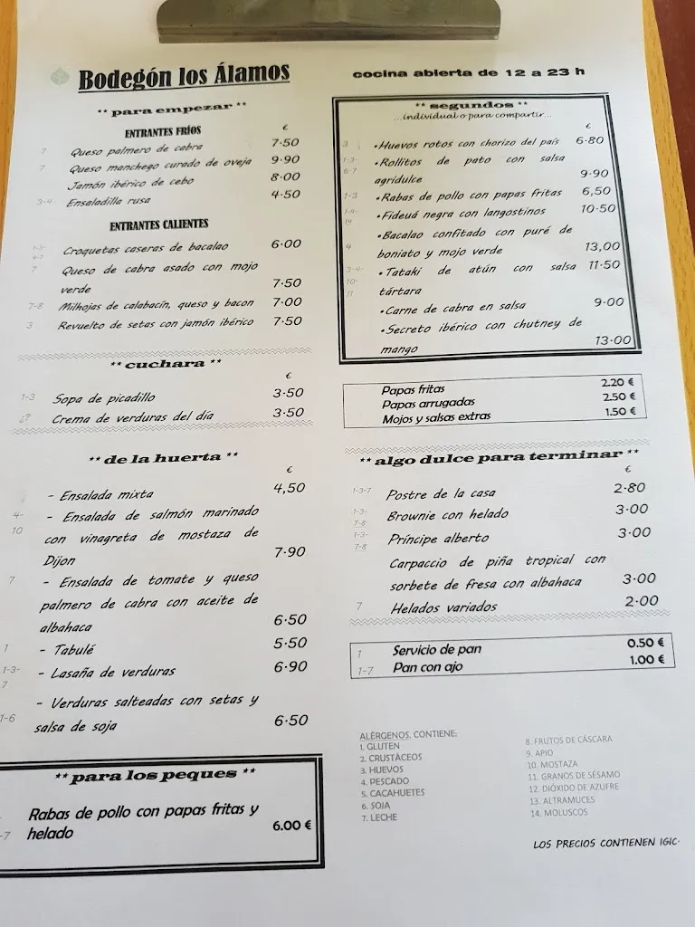 Menu_Bodegón Los Álamos_Breña Alta_immagine_2