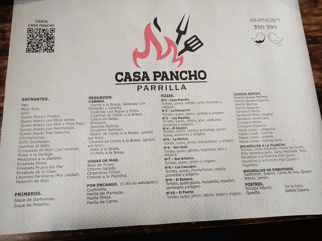 Menu_Casa Pancho_Breña Alta_image_1