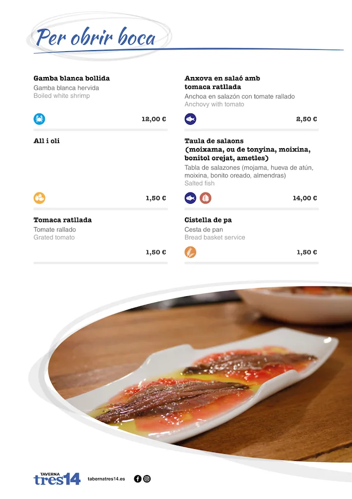 Menu_Taverna marinera Tres14 - Per pinet_Villajoyosa/Vila Joiosa la_image_3