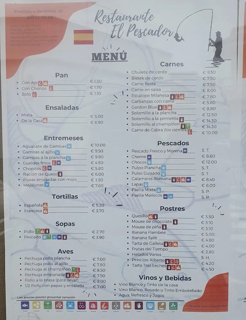 Menu_Restaurante El Pescador_Buenavista del Norte_image_2