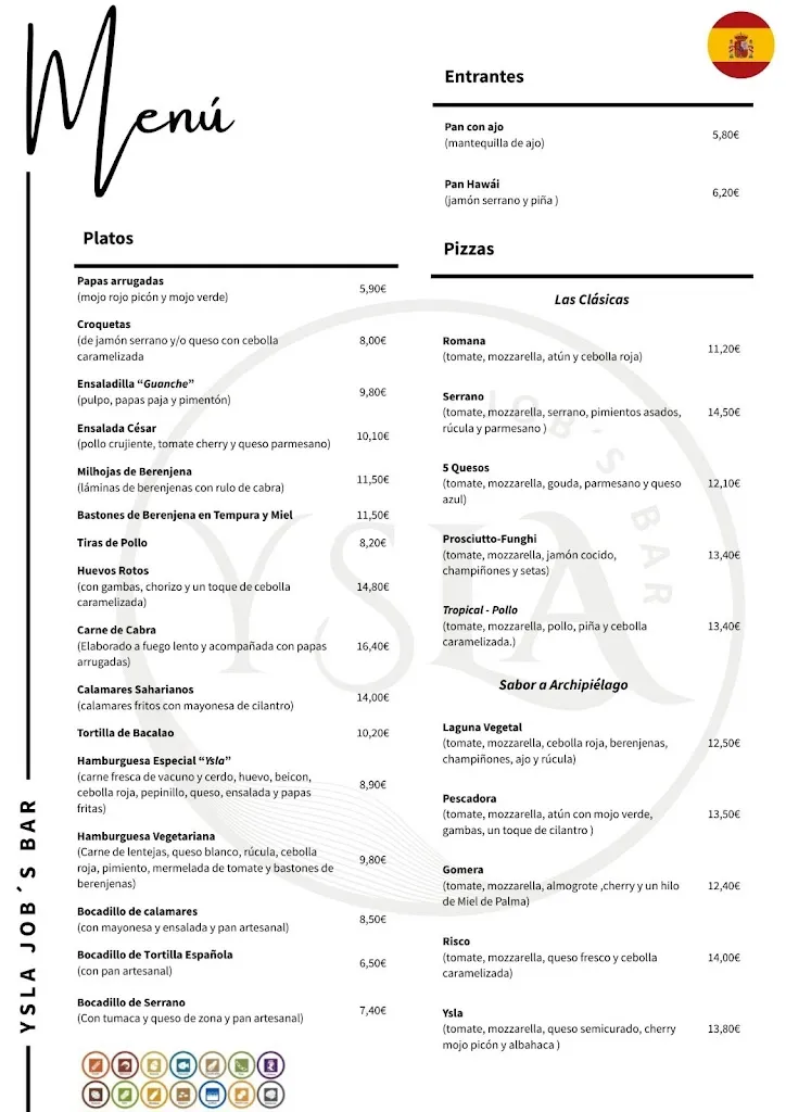 Menu_Ysla Job's Bar_Buenavista del Norte_image_1