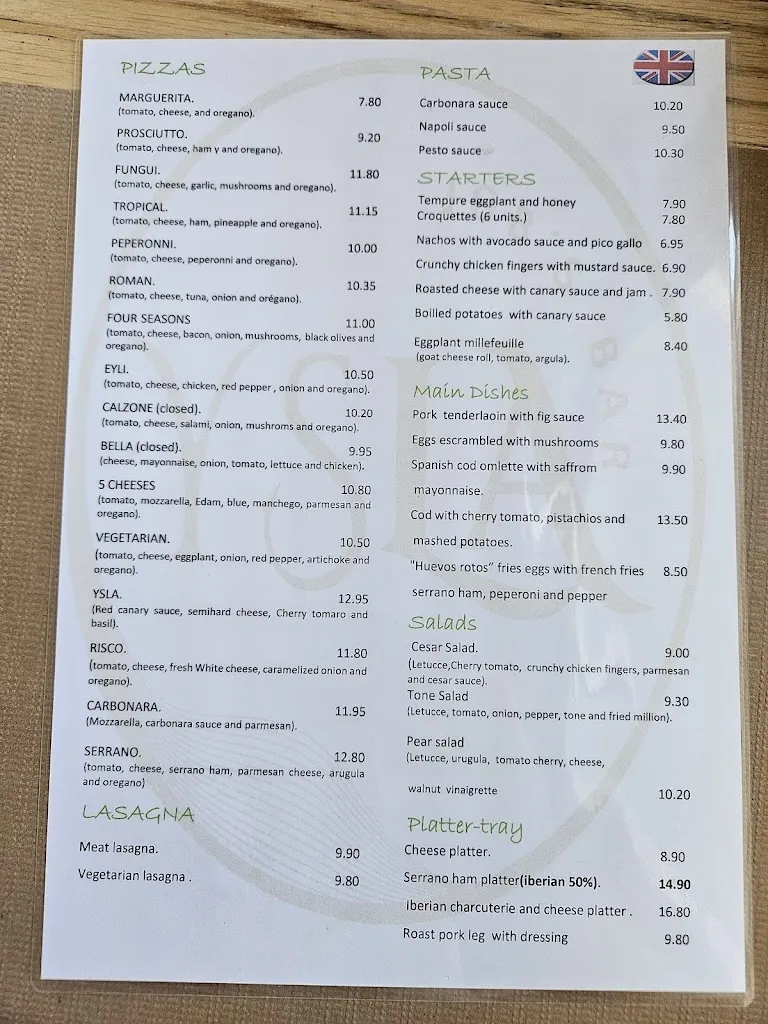 Menu_Ysla Job's Bar_Buenavista del Norte_image_3