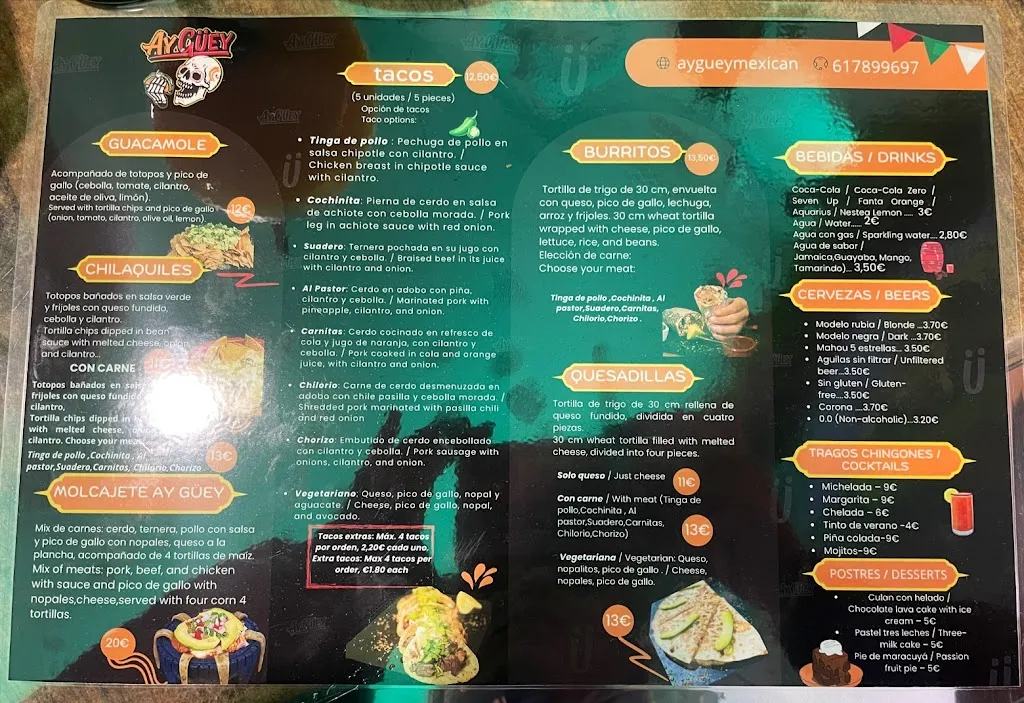 Menu_Ay Güey Mexican_Frontera_image_1