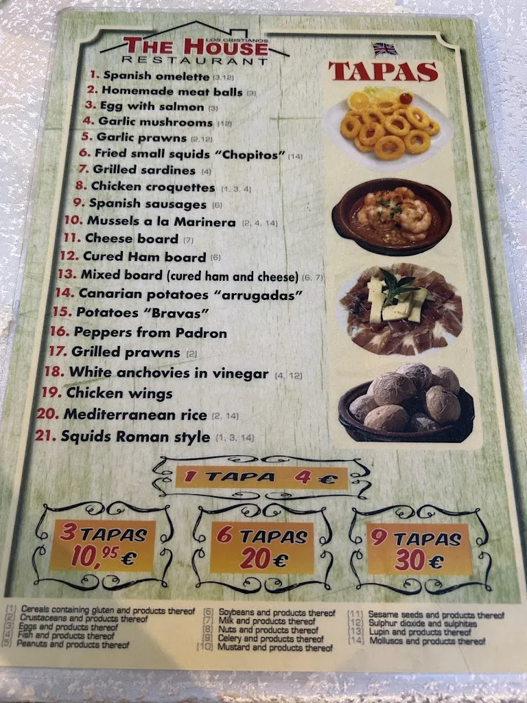 Menu_The House Restaurant_Arona_image_3