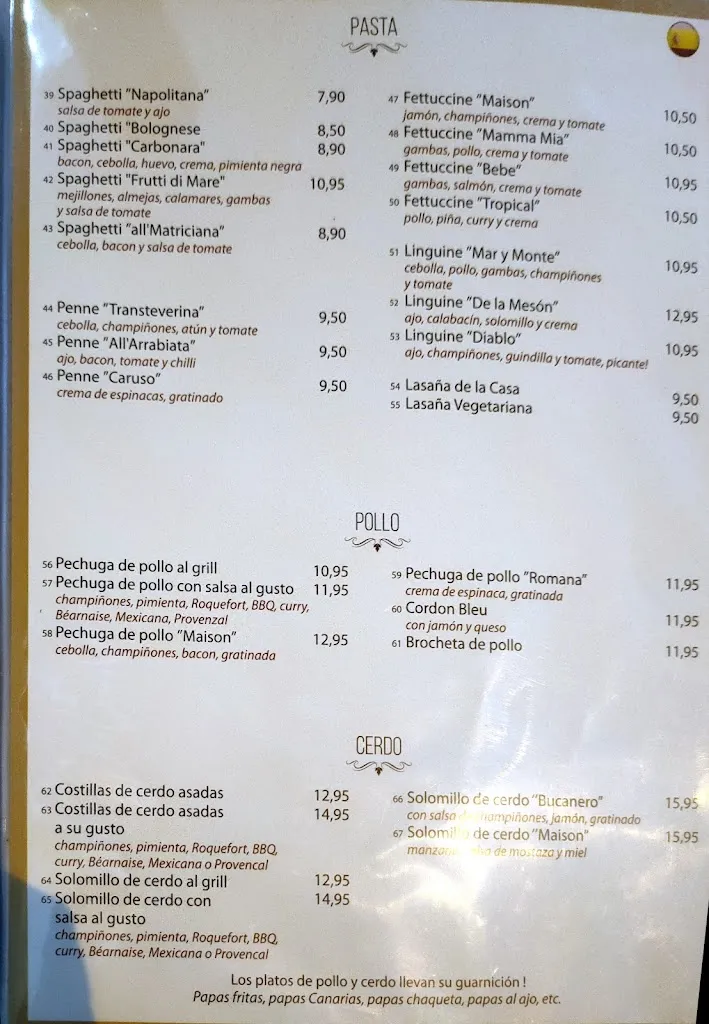 Menu_Restaurante El romántico_Arona_image_2