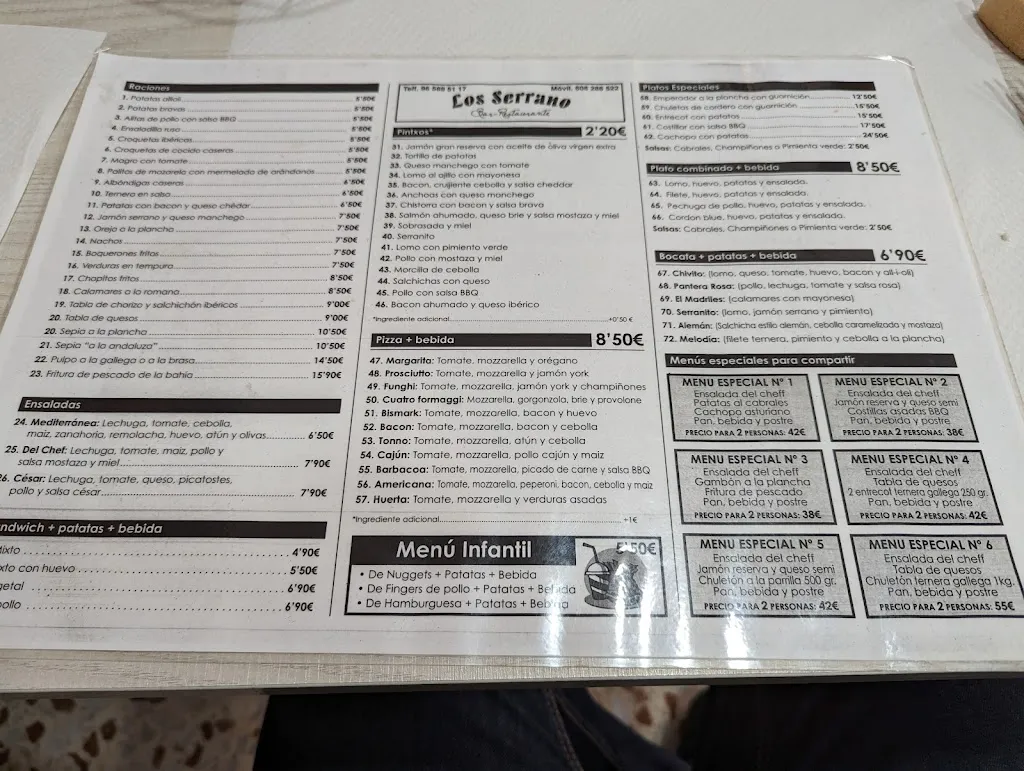 Menu_Restaurante Los Serrano Villajoyosa_Villajoyosa/Vila Joiosa la_image_1