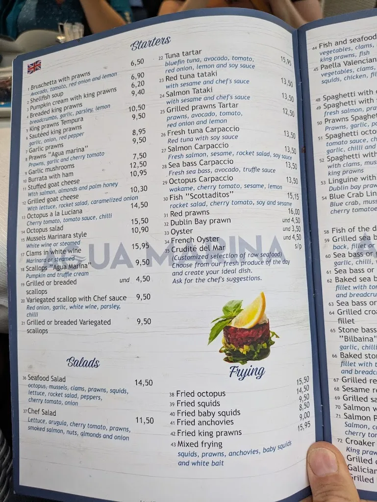 Menu_Restaurante Agua marina_Arona_image_1