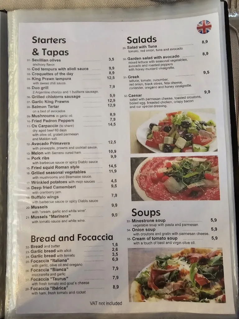 Menu_Taurus Argentine Steak House & Italian Cuisine_Arona_image_2