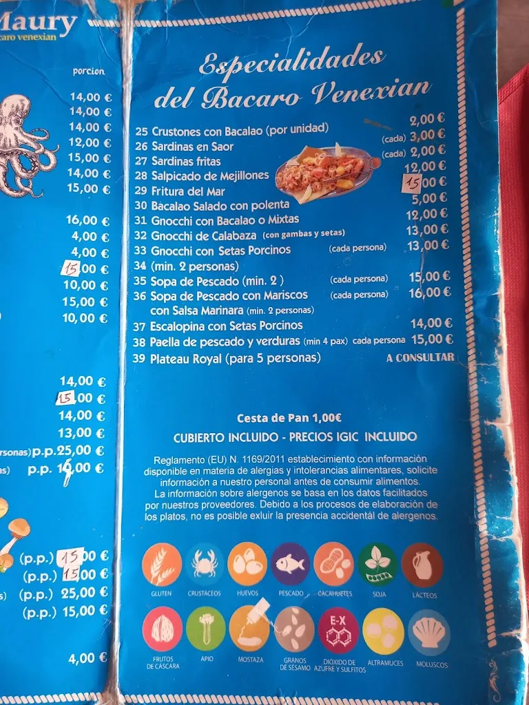 Menu_Restaurante da Maury - al bacaro venexian_Arona_image_4