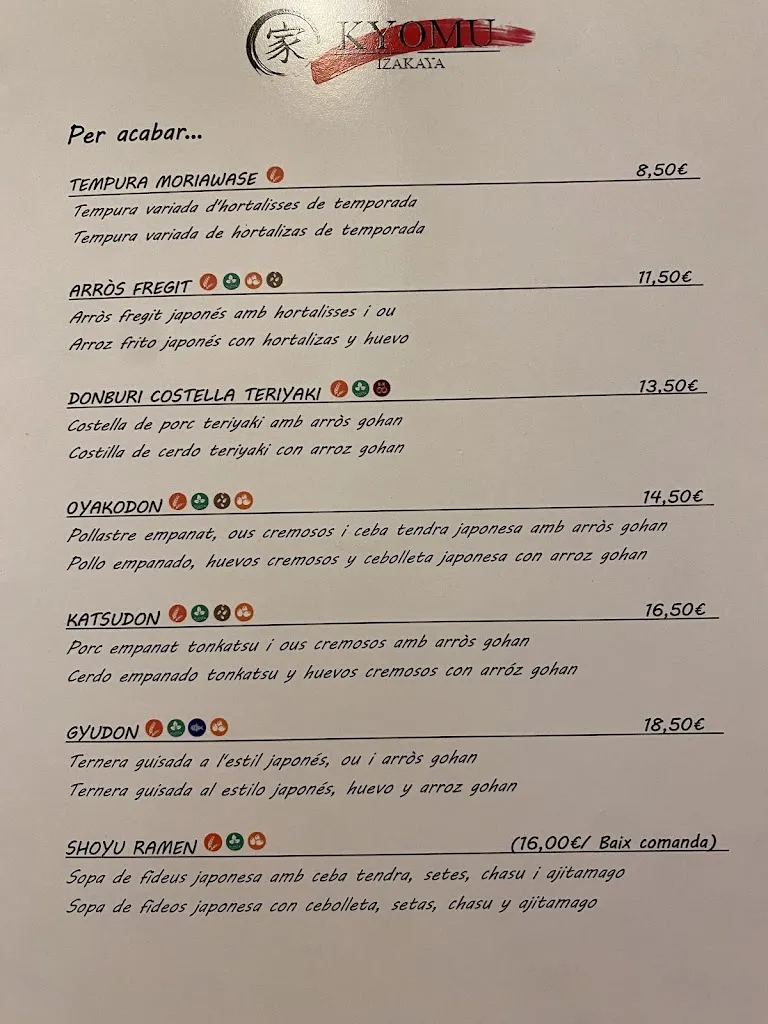 Menu_Kyomu Izakaya_Villajoyosa/Vila Joiosa la_image_3