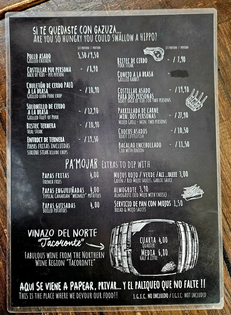 Menu_Bar atlético Arona_Arona_image_1