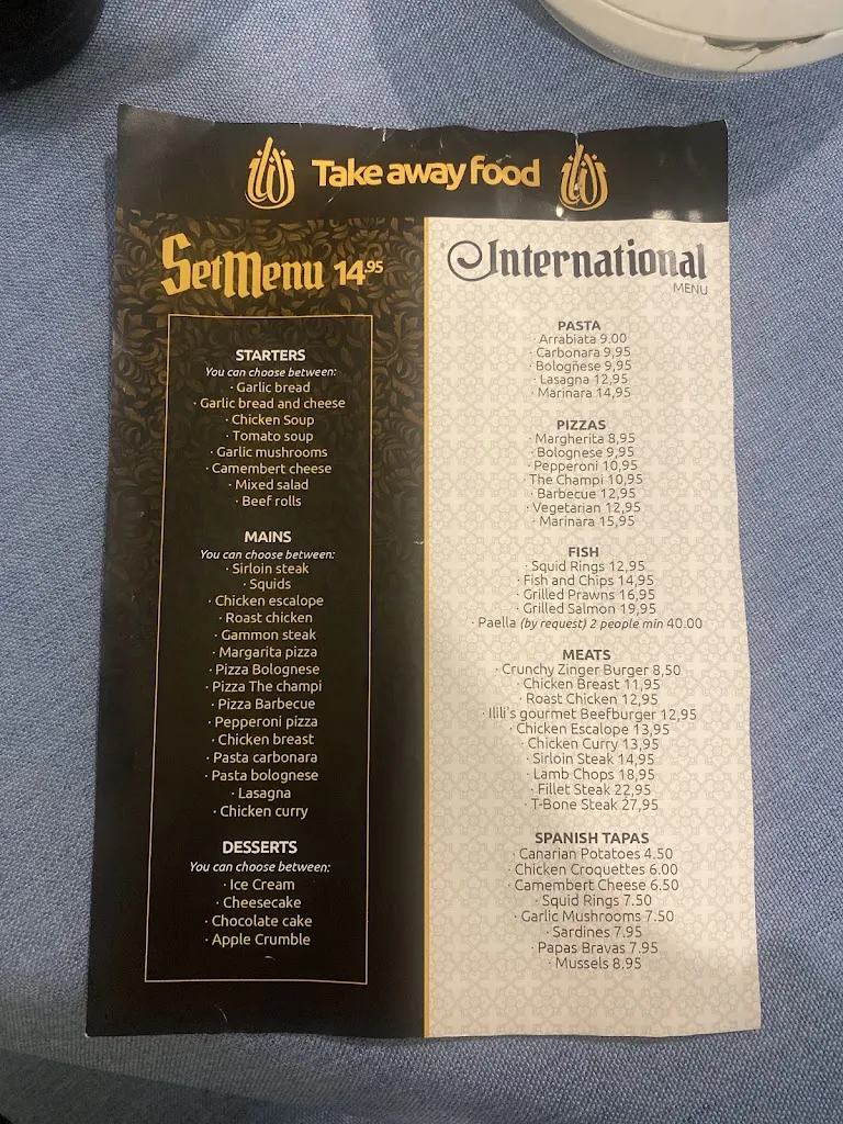 Menu_ILILI Restaurant_Arona_image_4