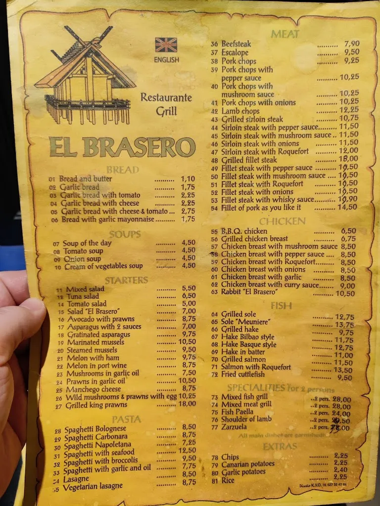 Menu_El Brasero_Arona_immagine_1