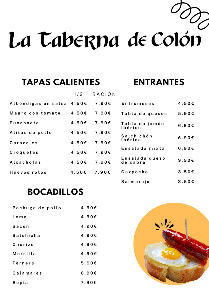 Menu_La Taberna de Colón_Villajoyosa/Vila Joiosa la_image_1