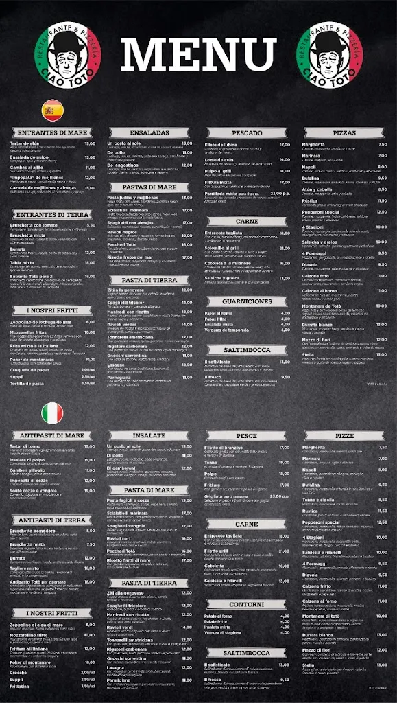 Menu_Restaurante & Pizzeria Ciao Totò_Arona_image_1