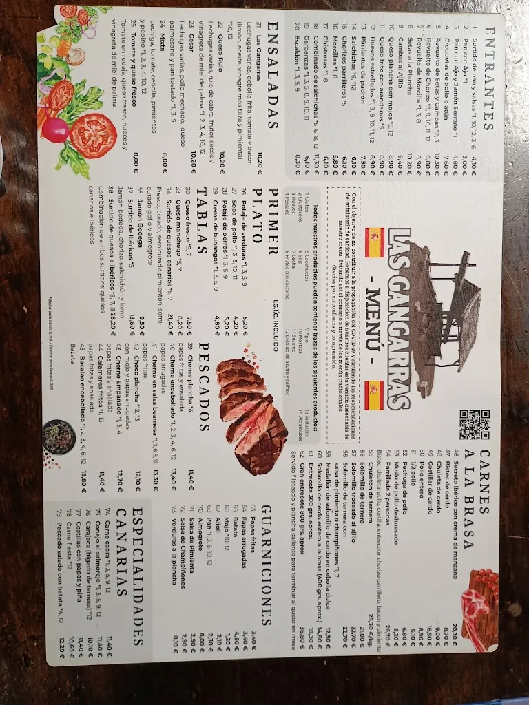 Menu_RESTAURANTE LAS GANGARRAS_Arona_image_1