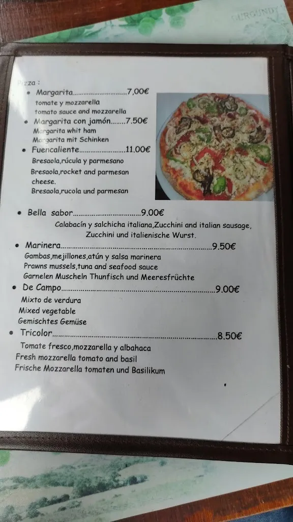 Menu_Pizzeria La Cantina Del Gladiatore_Fuencaliente de la Palma_immagine_1