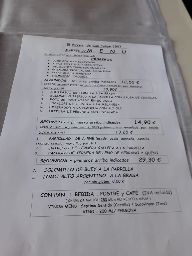 Menu_El Virrey de San Telmo - Calle Retama 7_Guancha La_image_4