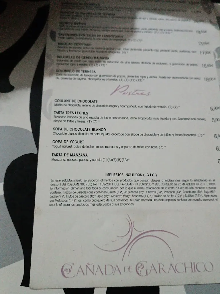 Menu_Cañada de Garachico Espacio Gastronomico_Garachico_image_2