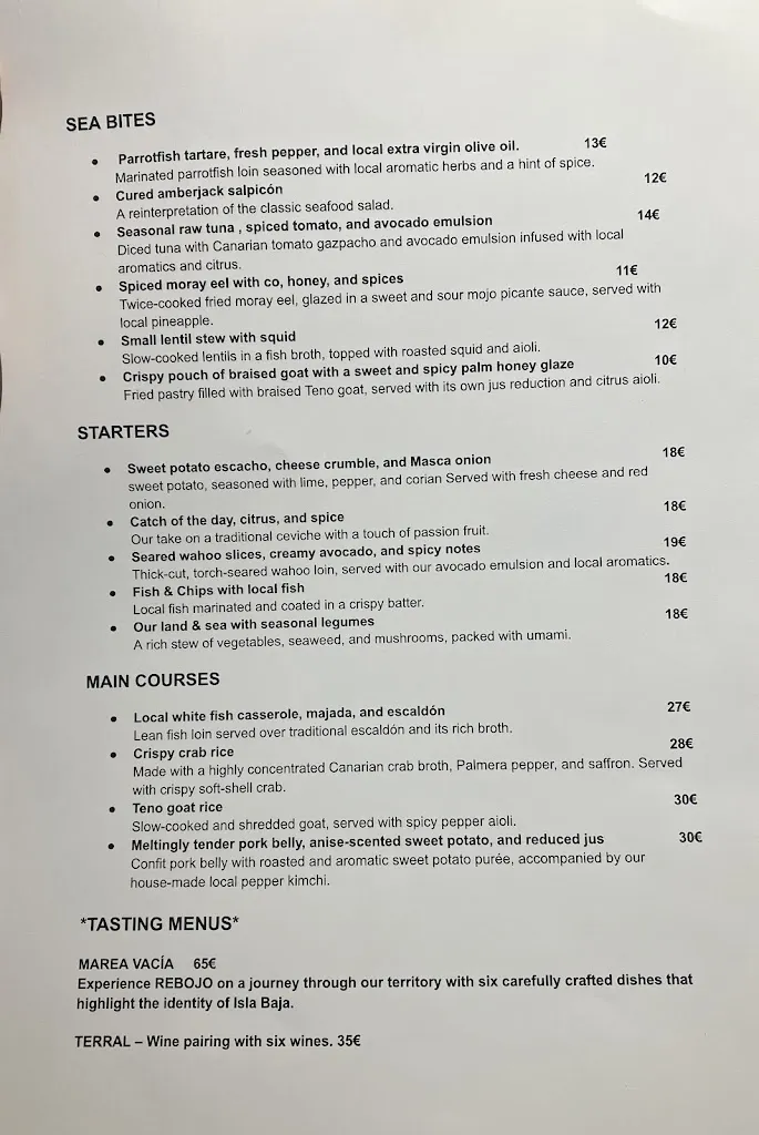 Menu_El Rebojo | Bocados de Mar y Vinos_Garachico_immagine_2