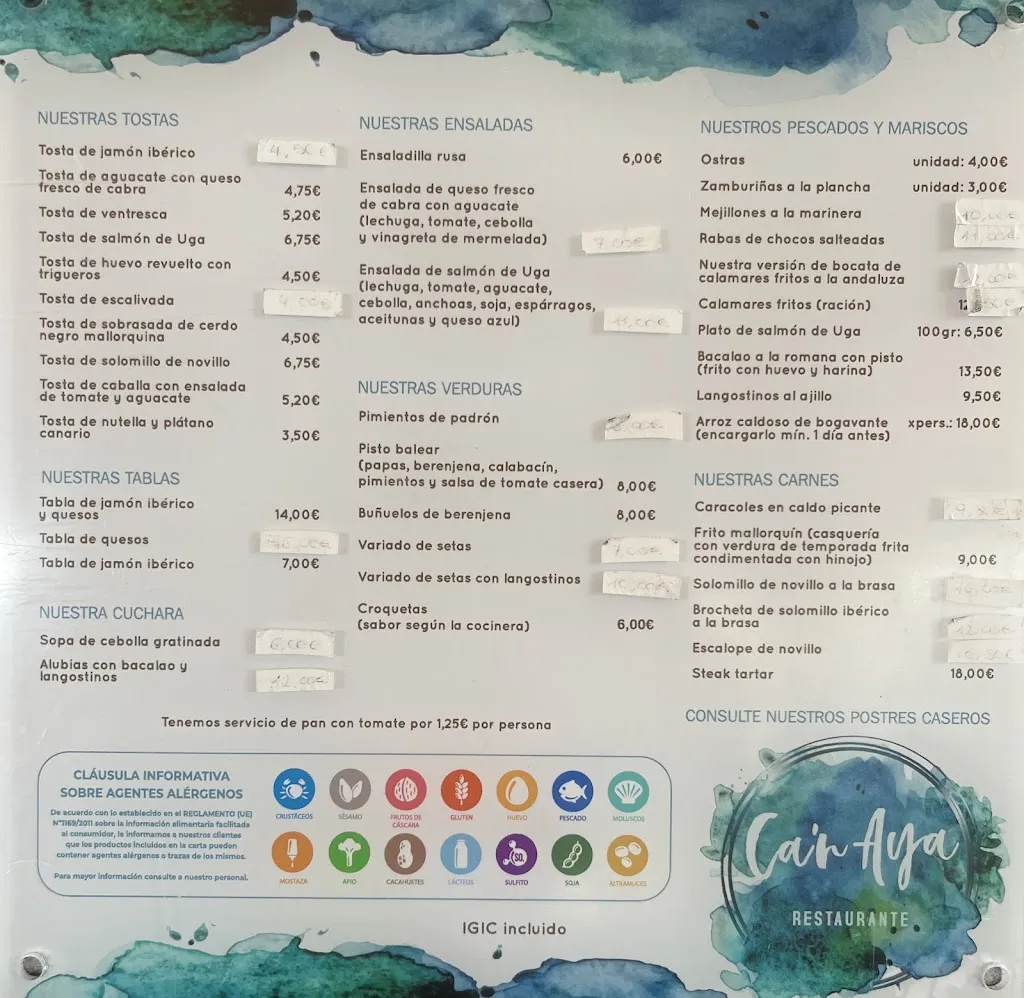 Menu_Restaurante Ca'n Aya_Garachico_immagine_2