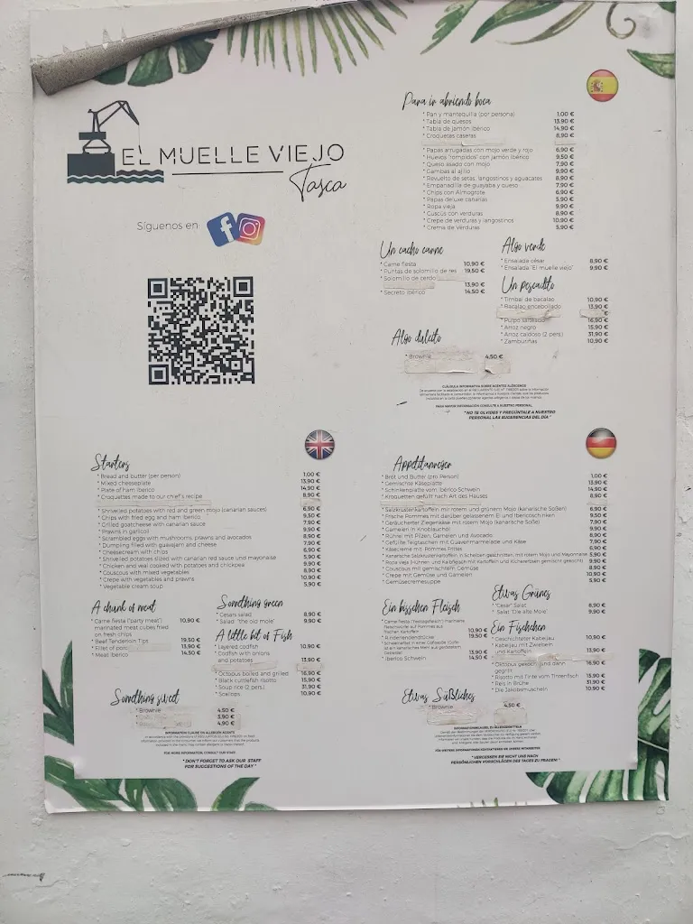Menu_Tasca El Muelle Viejo - Restaurante Garachico_Garachico_immagine_3