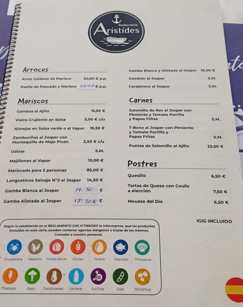 Menu_Restaurante Arístides_Garachico_image_2