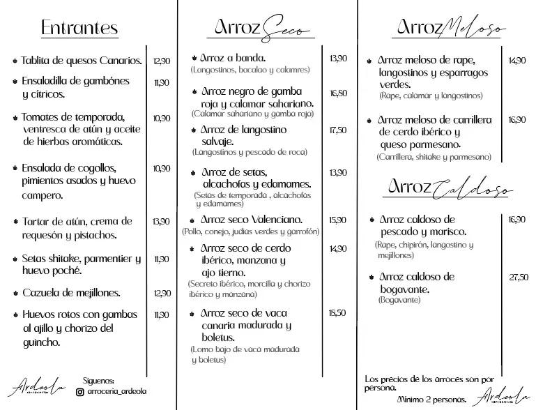 Menu_Ardeola Arrocería_Garachico_image_1