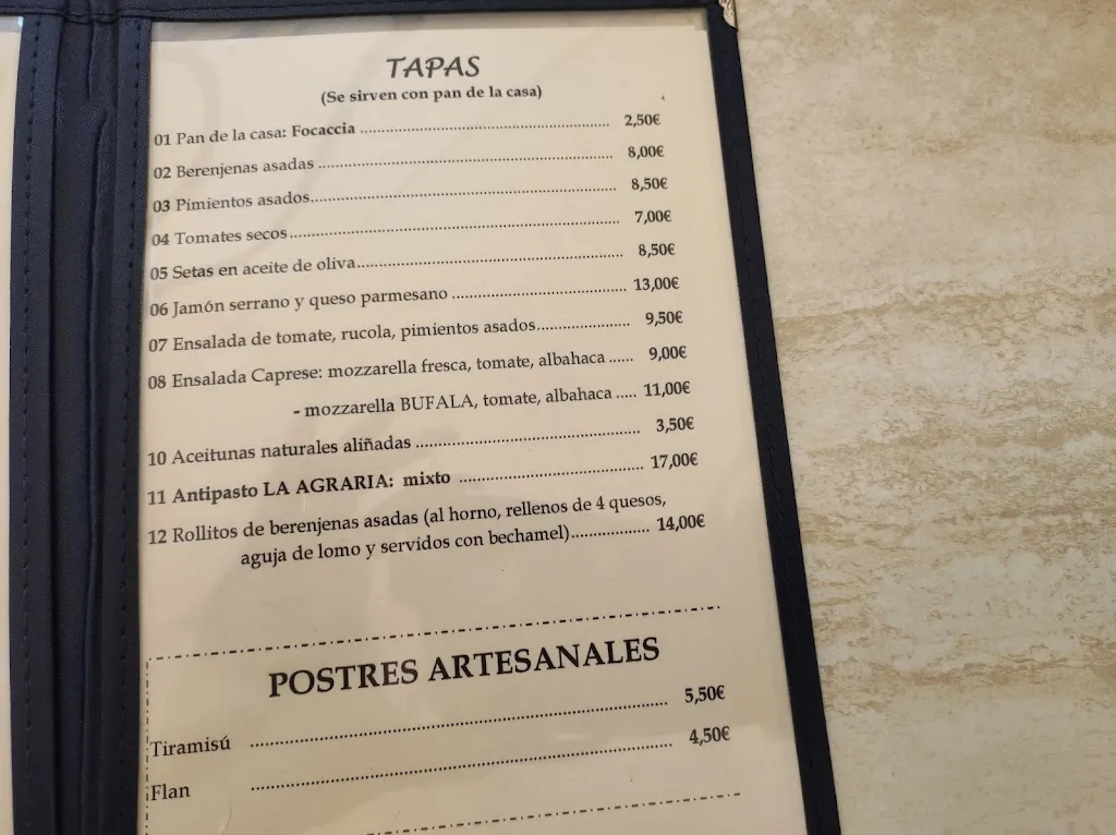 Menu_Pizzería Casa La Agraria_Garachico_immagine_4