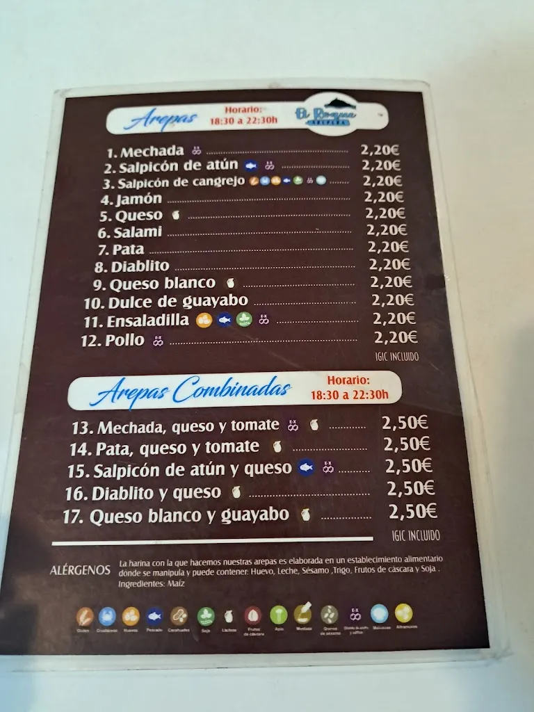 Menu_Restaurante Arepera El Roque_Garachico_image_2