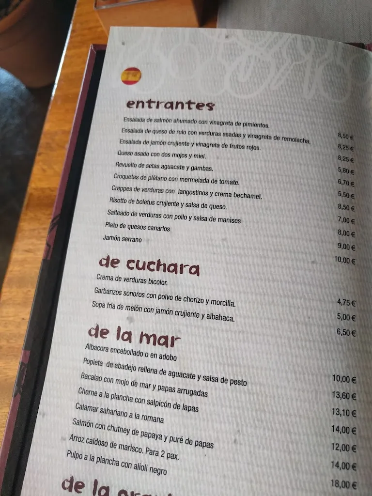 Menu_Las lavas_Garachico_image_2