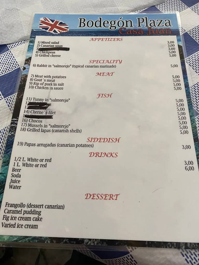 Menu_Bodegon Plaza Casa Juan_Garachico_image_1