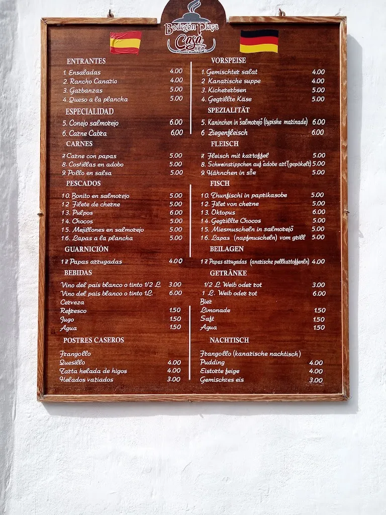 Menu_Bodegon Plaza Casa Juan_Garachico_image_4