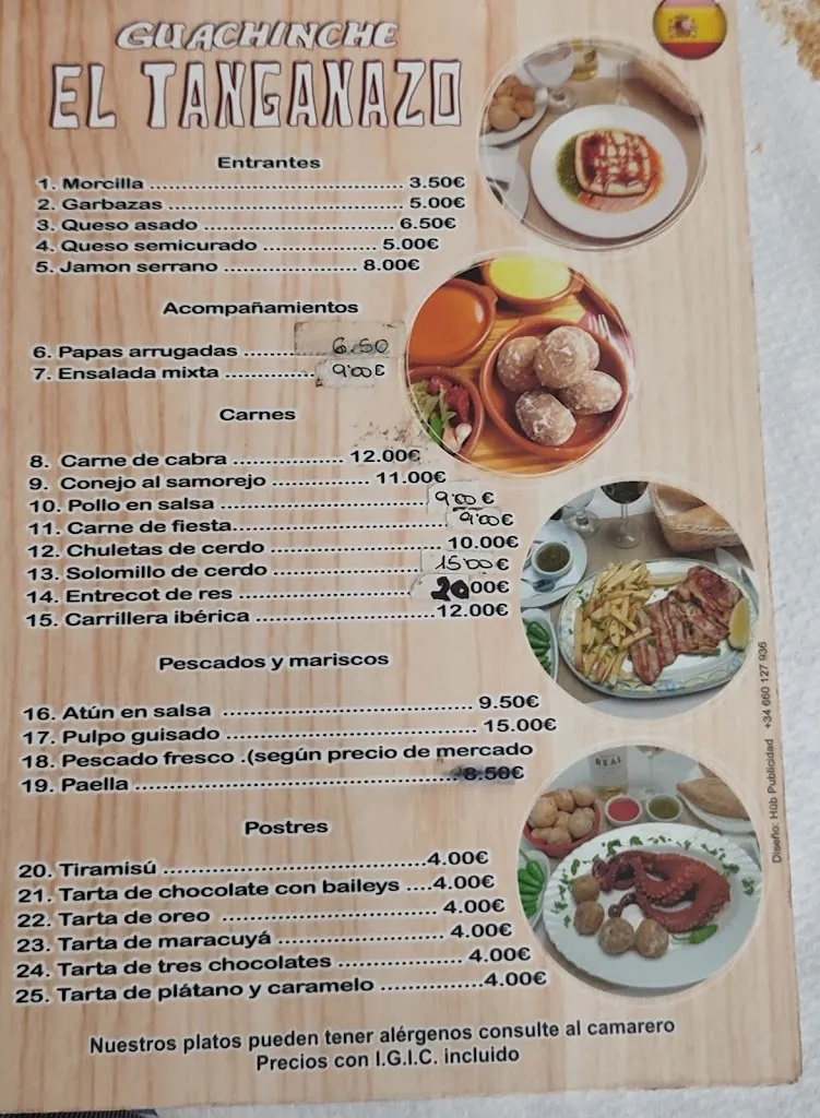 Menu_Bar Restaurante El Tanganazo_Garachico_image_2
