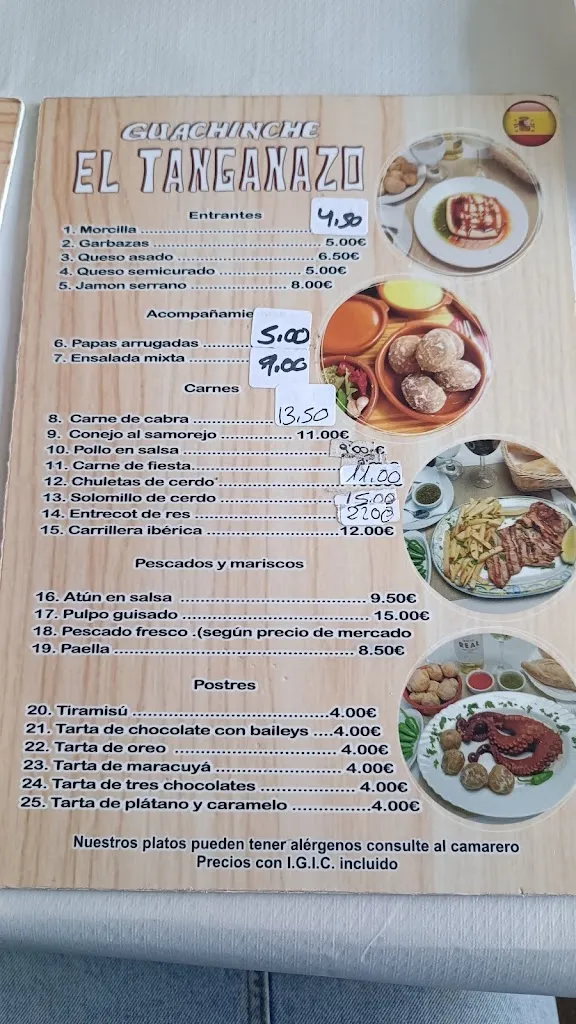 Menu_Bar Restaurante El Tanganazo_Garachico_image_3