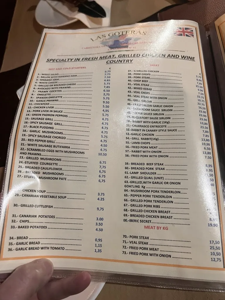 Menu_Restaurante Las Goteras_Guía de Isora_immagine_4