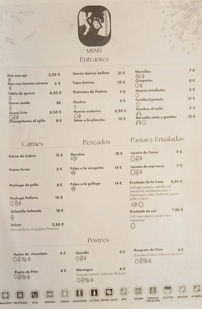 Menü_Tasca El Escondite_Guía de Isora_Bild_2