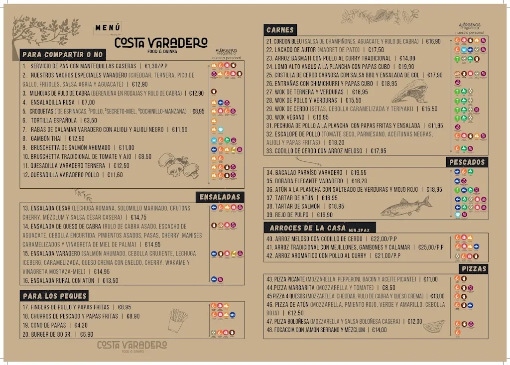 Menu_Restaurante Costa Varadero_Guía de Isora_immagine_1