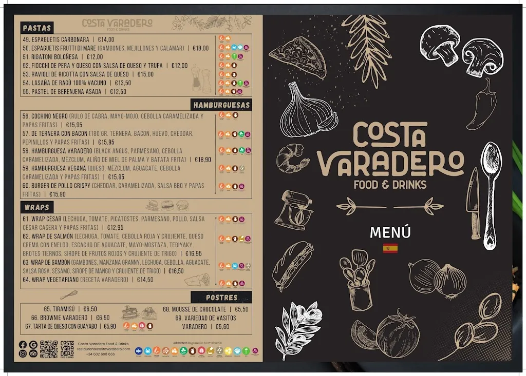 Menu_Restaurante Costa Varadero_Guía de Isora_immagine_3