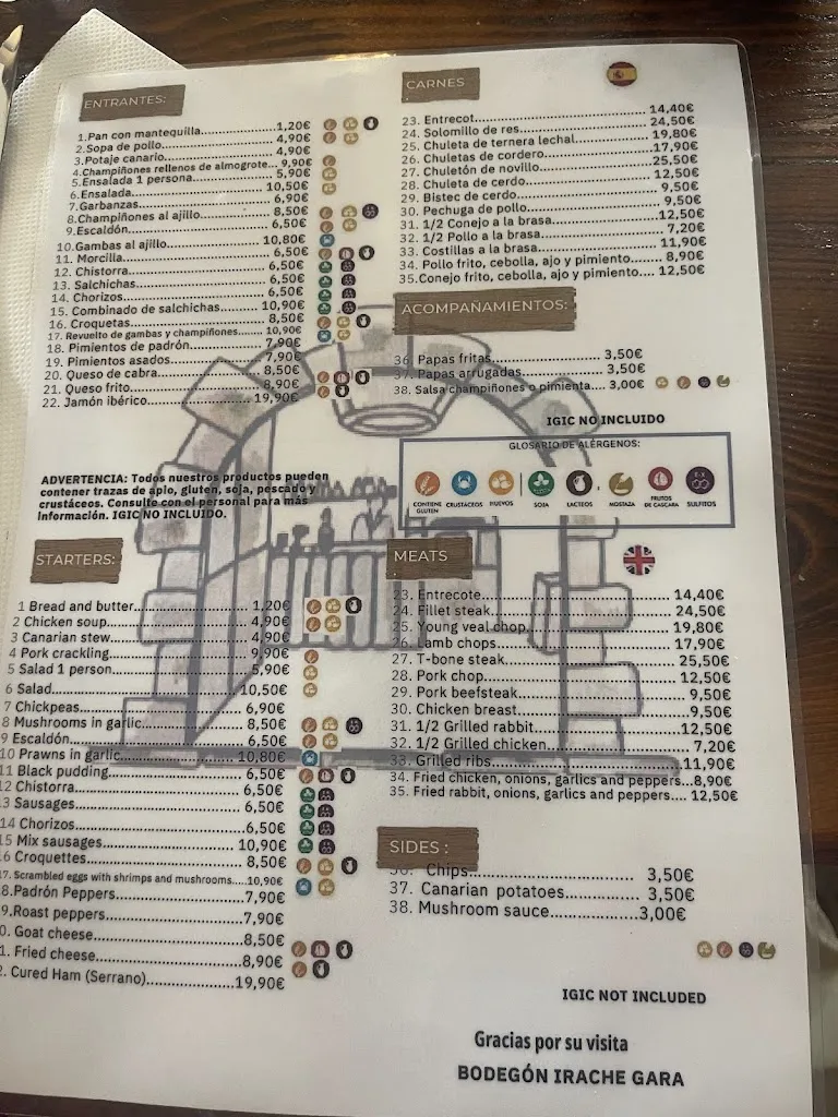 Menu_Restaurante Bodegón Irache Gara_Guía de Isora_image_2