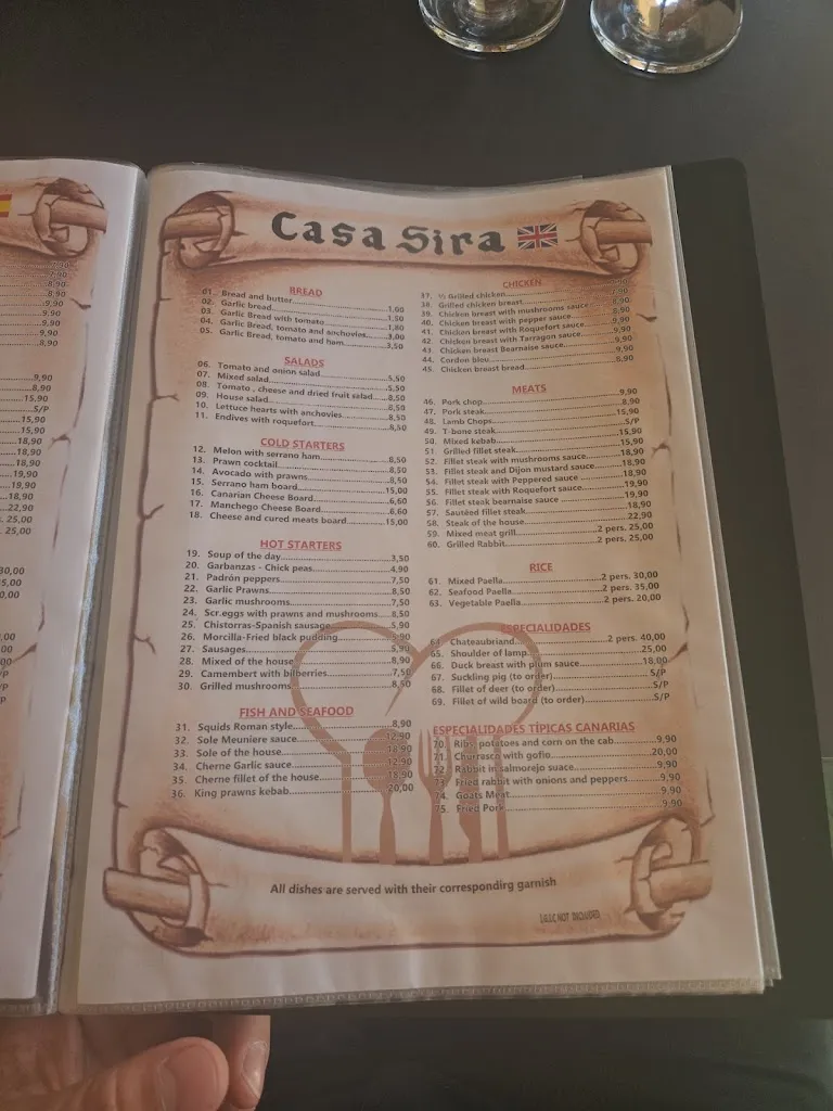 Menu_Restaurante Casa Sira_Guía de Isora_immagine_2