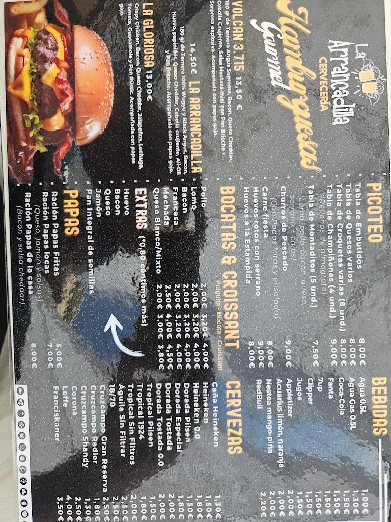 Menu_Cerveceria La Arrancadilla_Guía de Isora_image_1