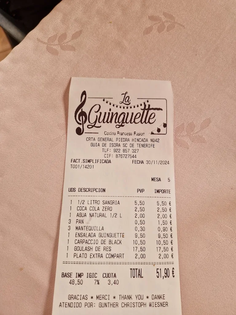 Dmitry Nikitin_Restaurante La Guinguette_Guía de Isora_review