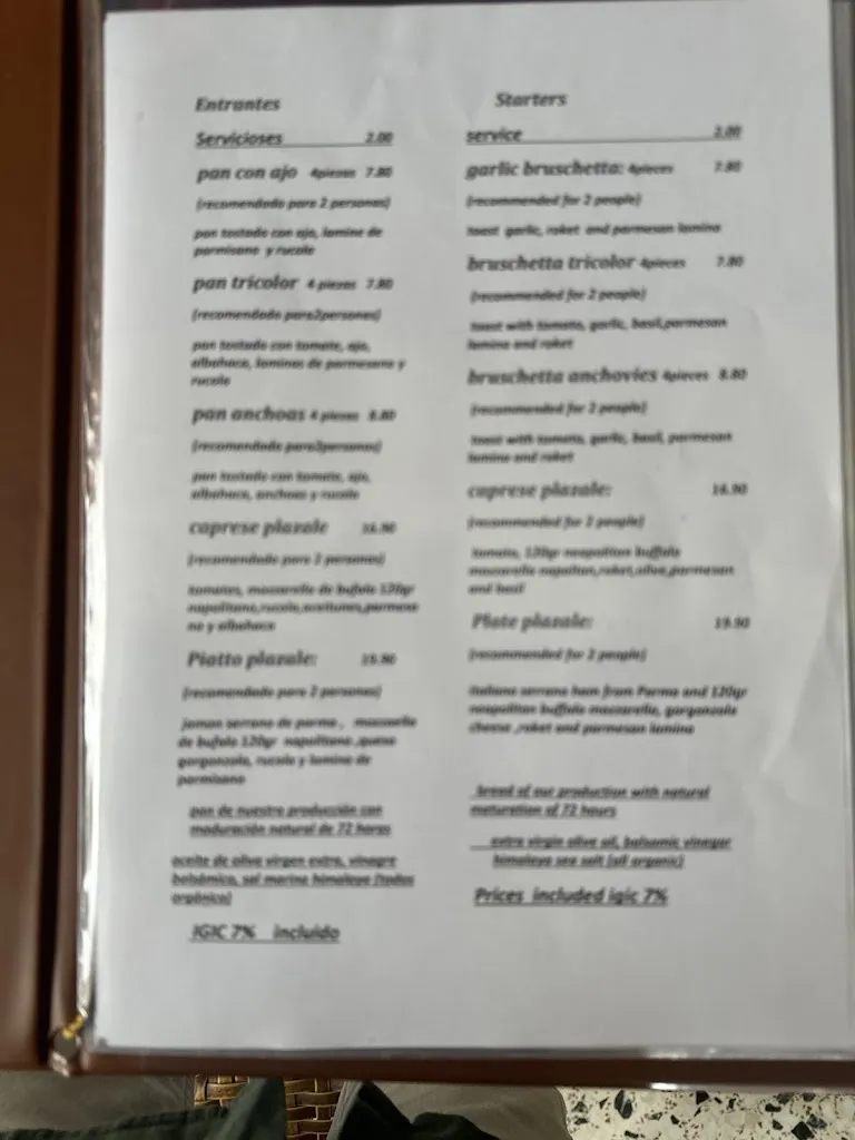 Menu_Plazale_Guía de Isora_immagine_2